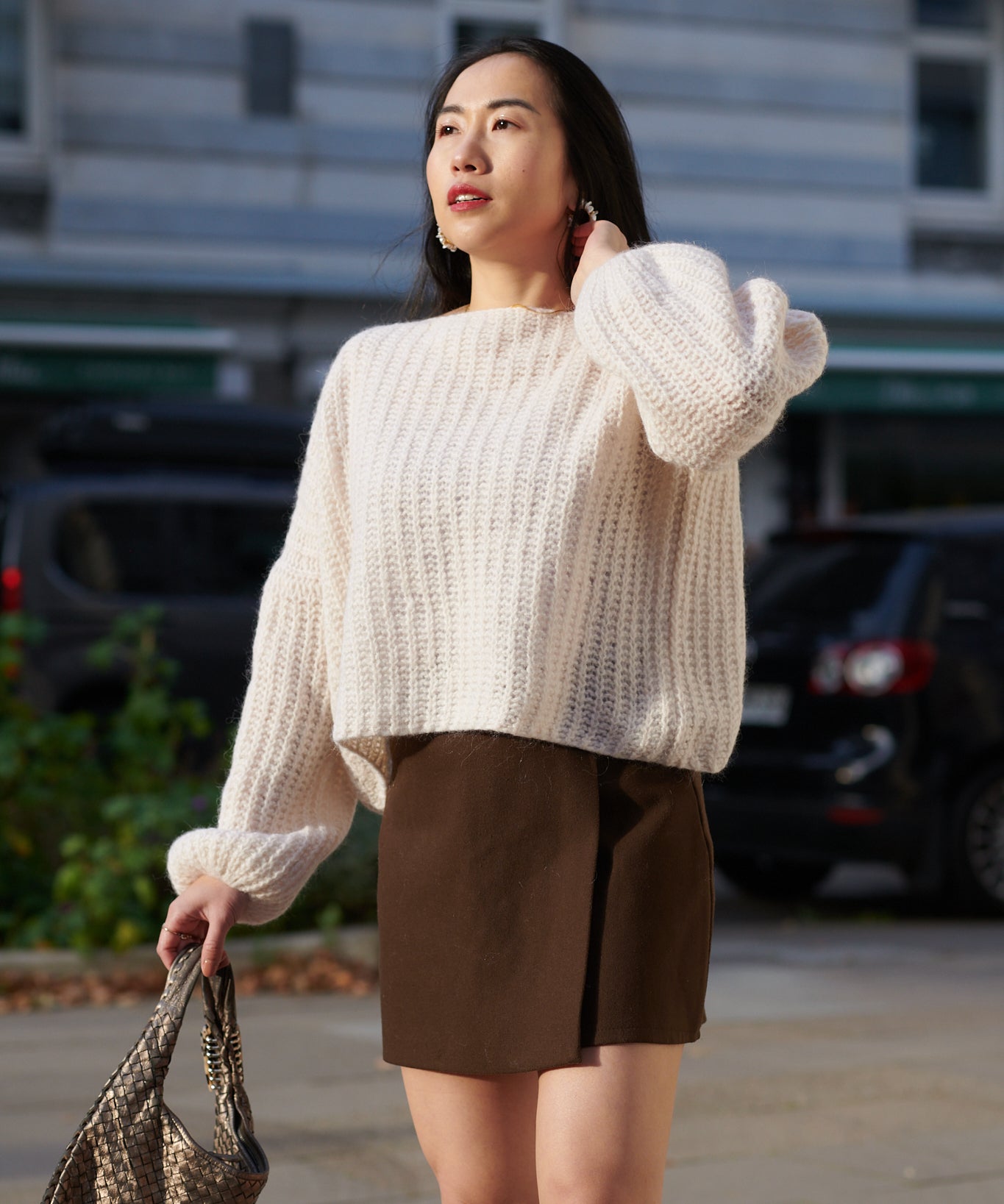 Alpaka Oversized Pullover creme