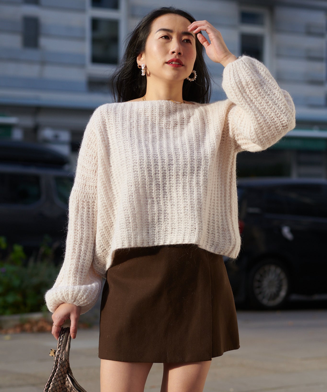Alpaka Oversized Pullover creme