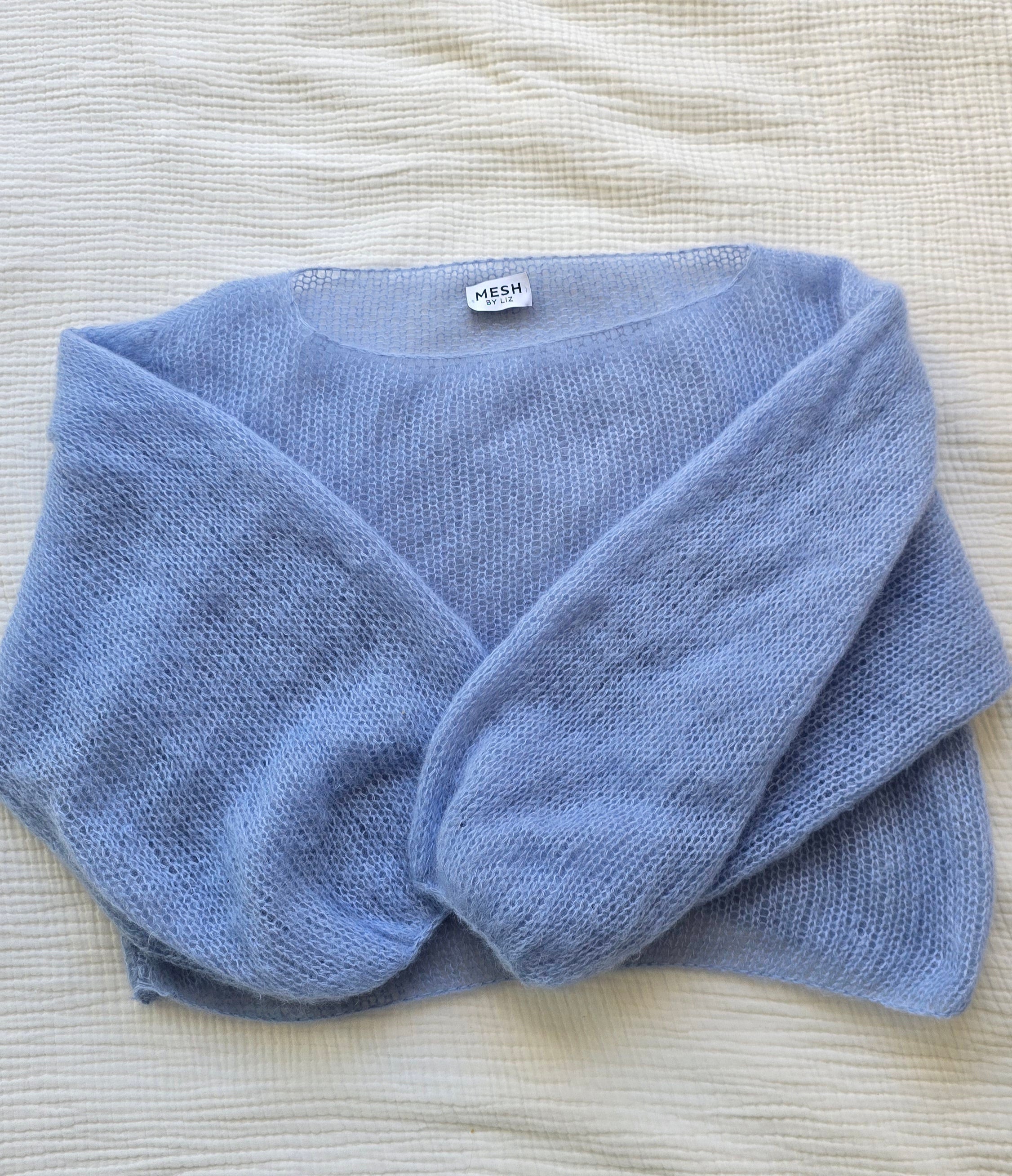 Mohair-Seide Pullover powder blue