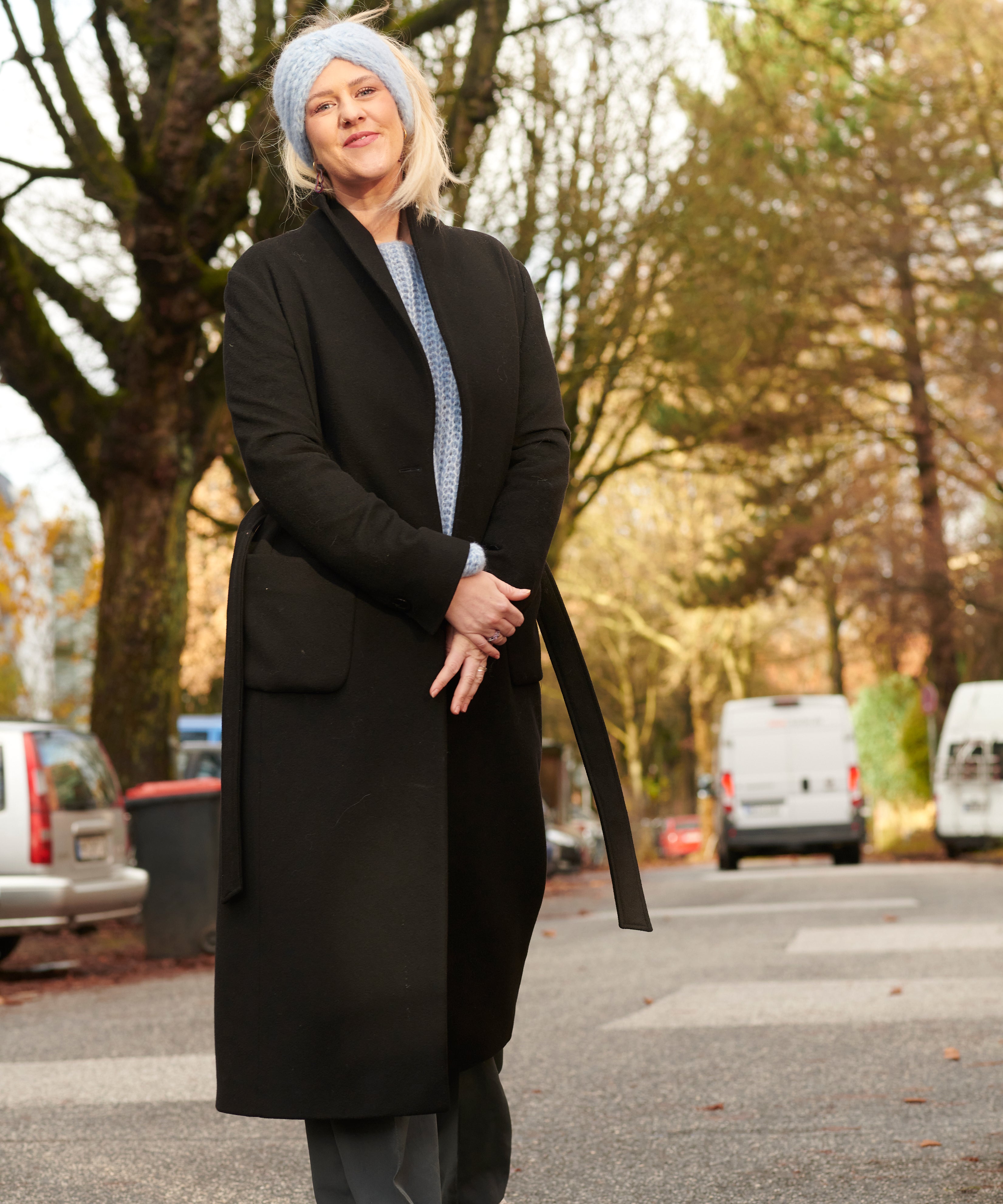 Babyalpaka Stirnband hellblau