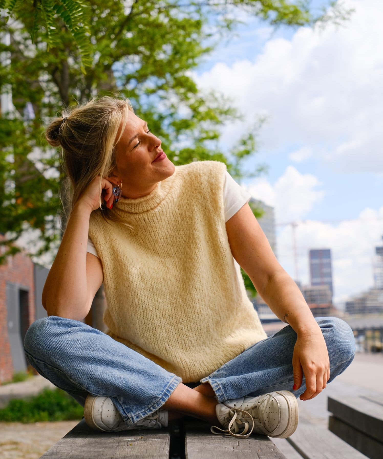 Alpaka Pullunder – butternut yellow