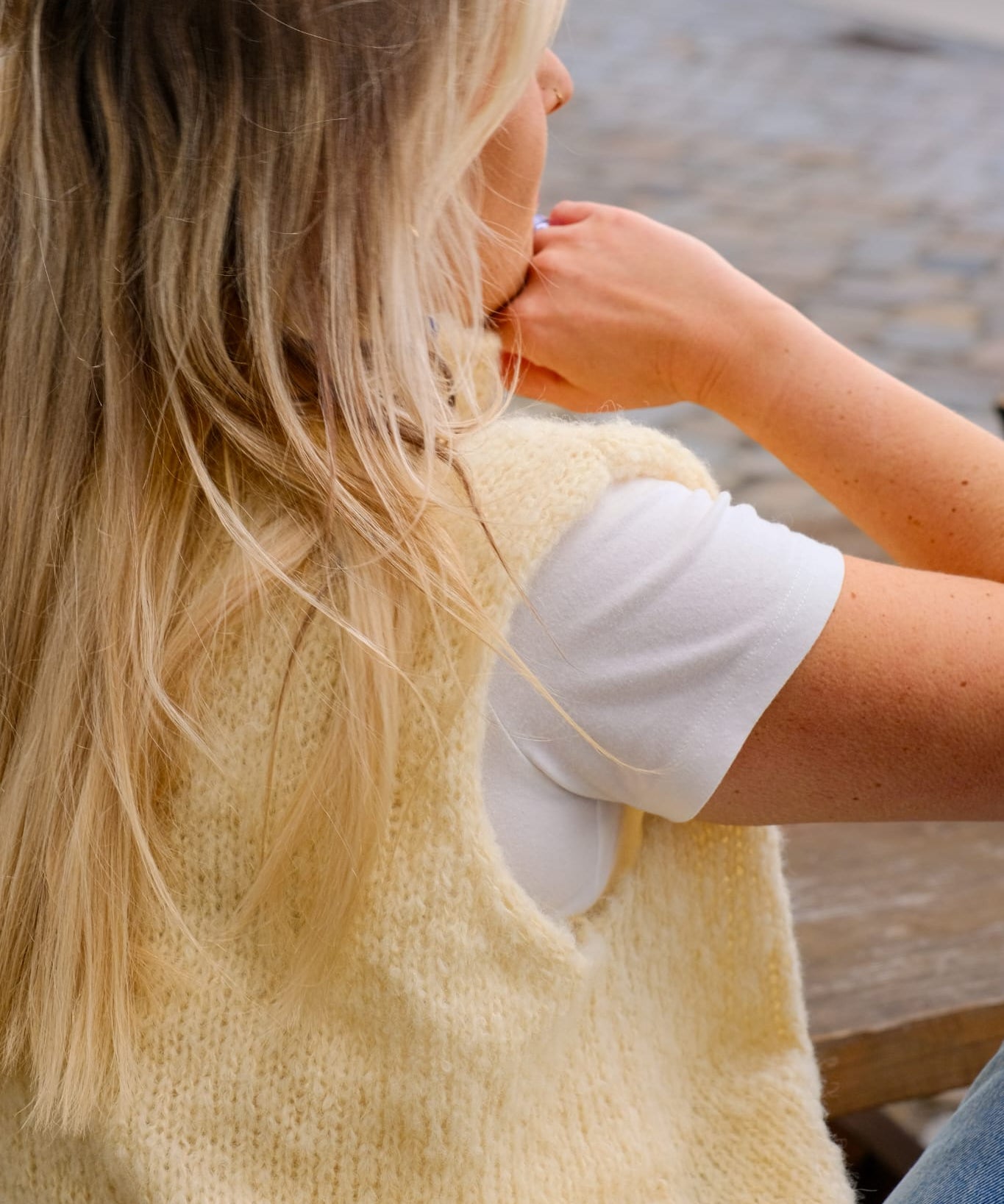 Alpaka Pullunder – butternut yellow