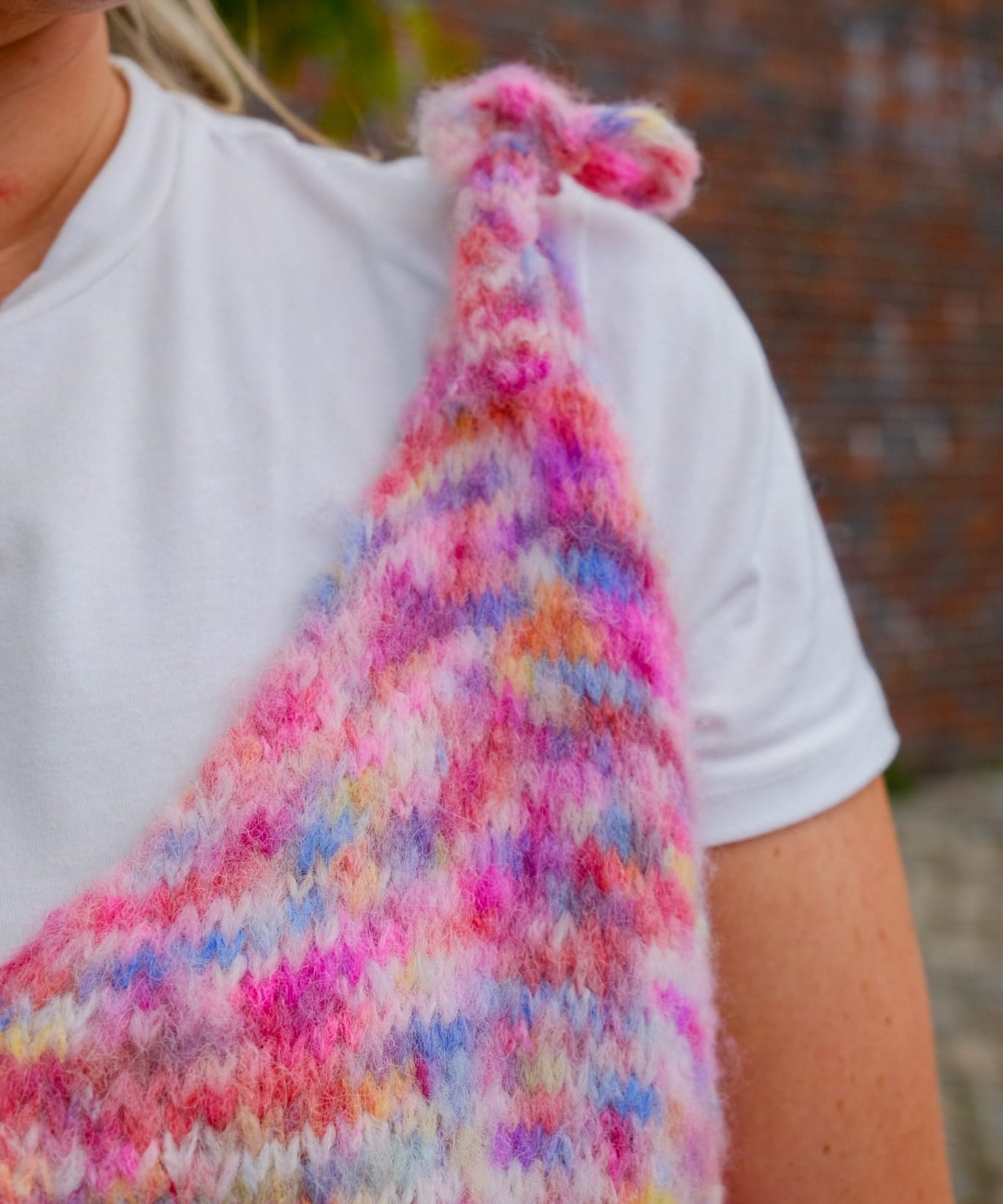 Alpaka Trägerkleid – rosa meliert