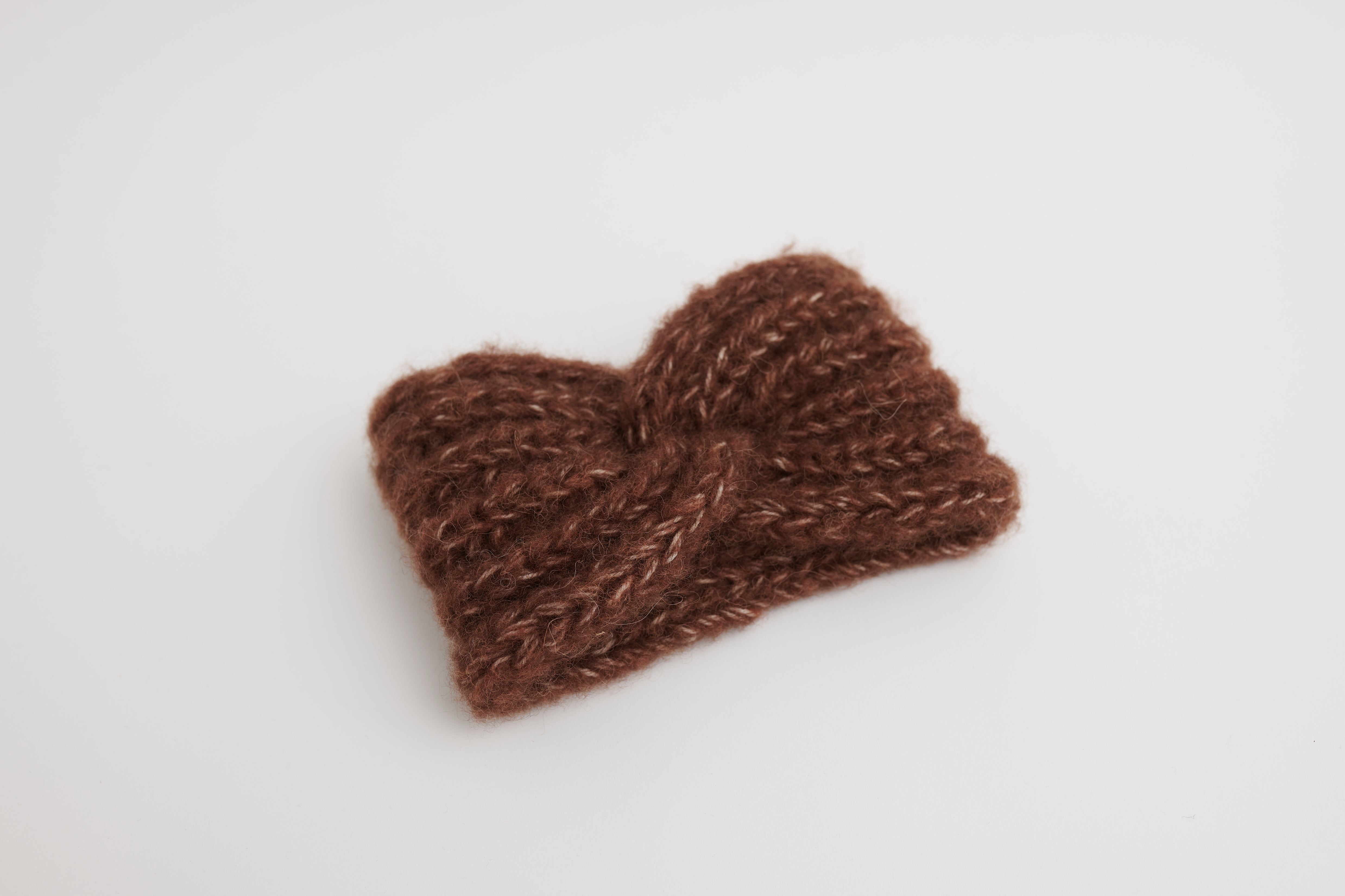 Babyalpaka Stirnband braun meliert