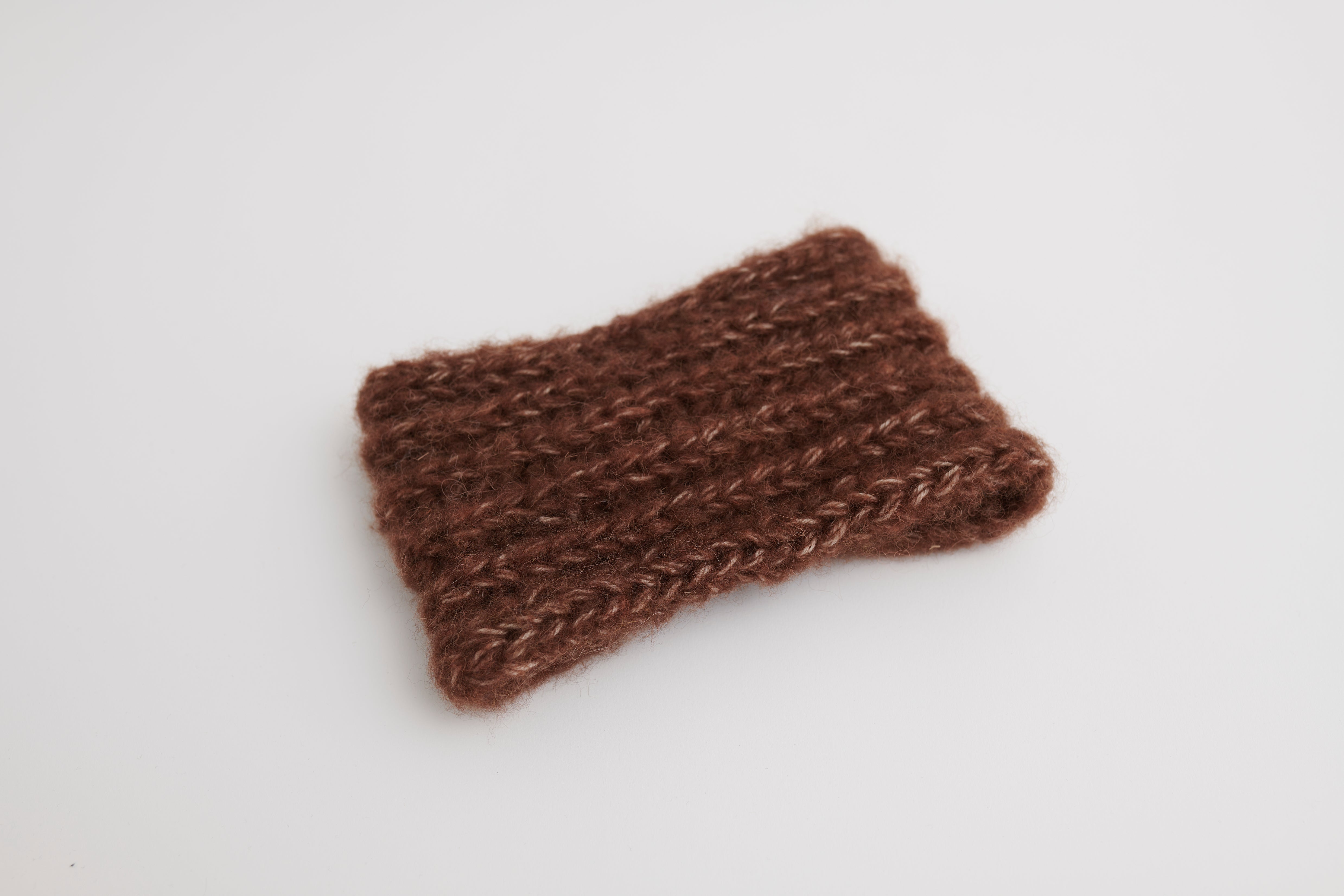 Babyalpaka Stirnband braun meliert