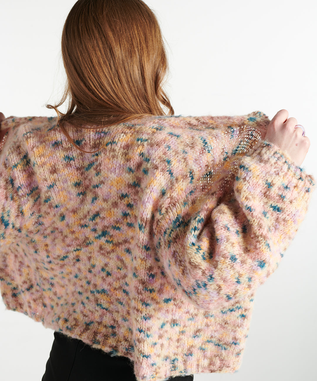Alpaka Cardigan – pastell melliert