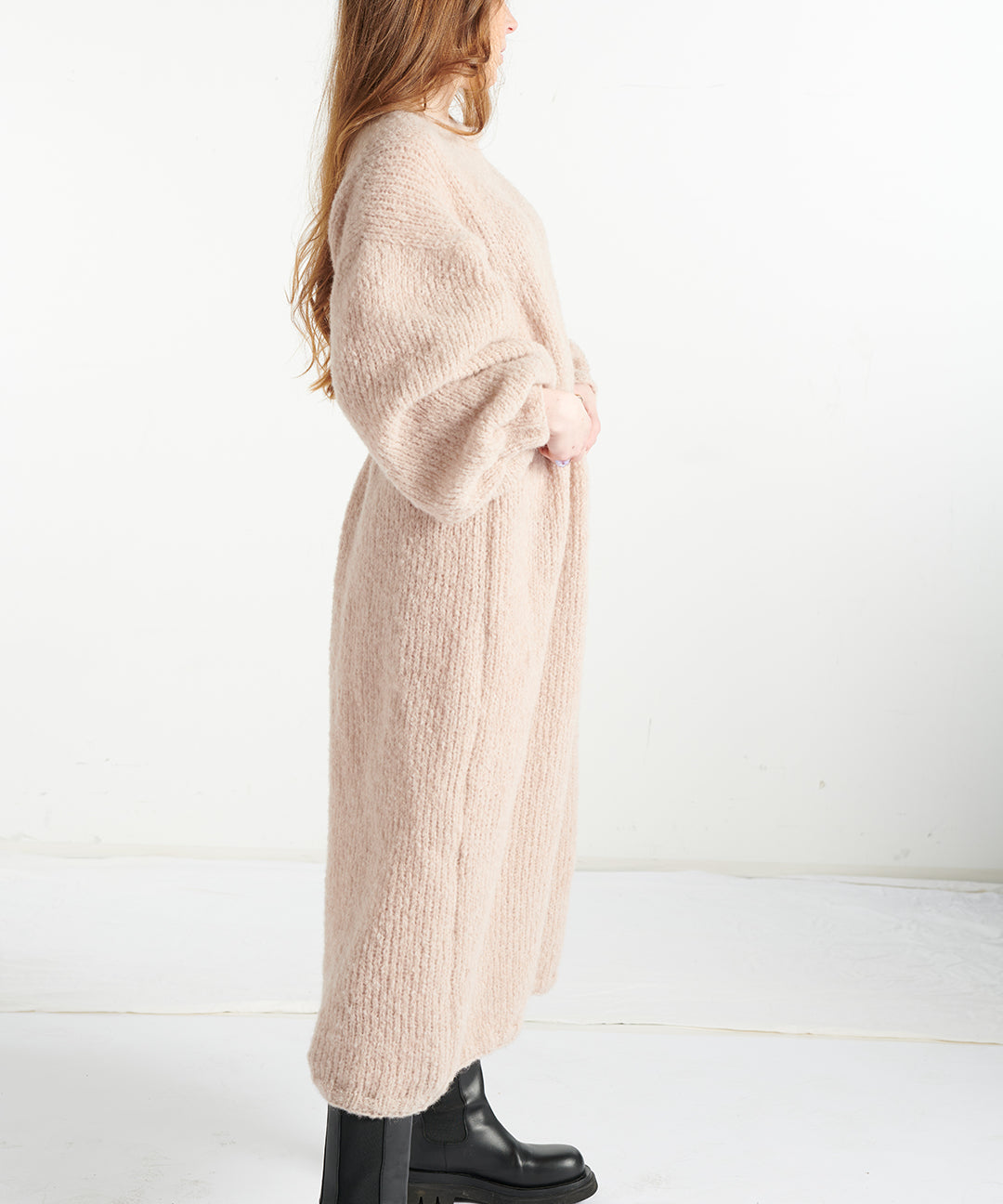 Alpaka Oversize Kleid – oatmilk