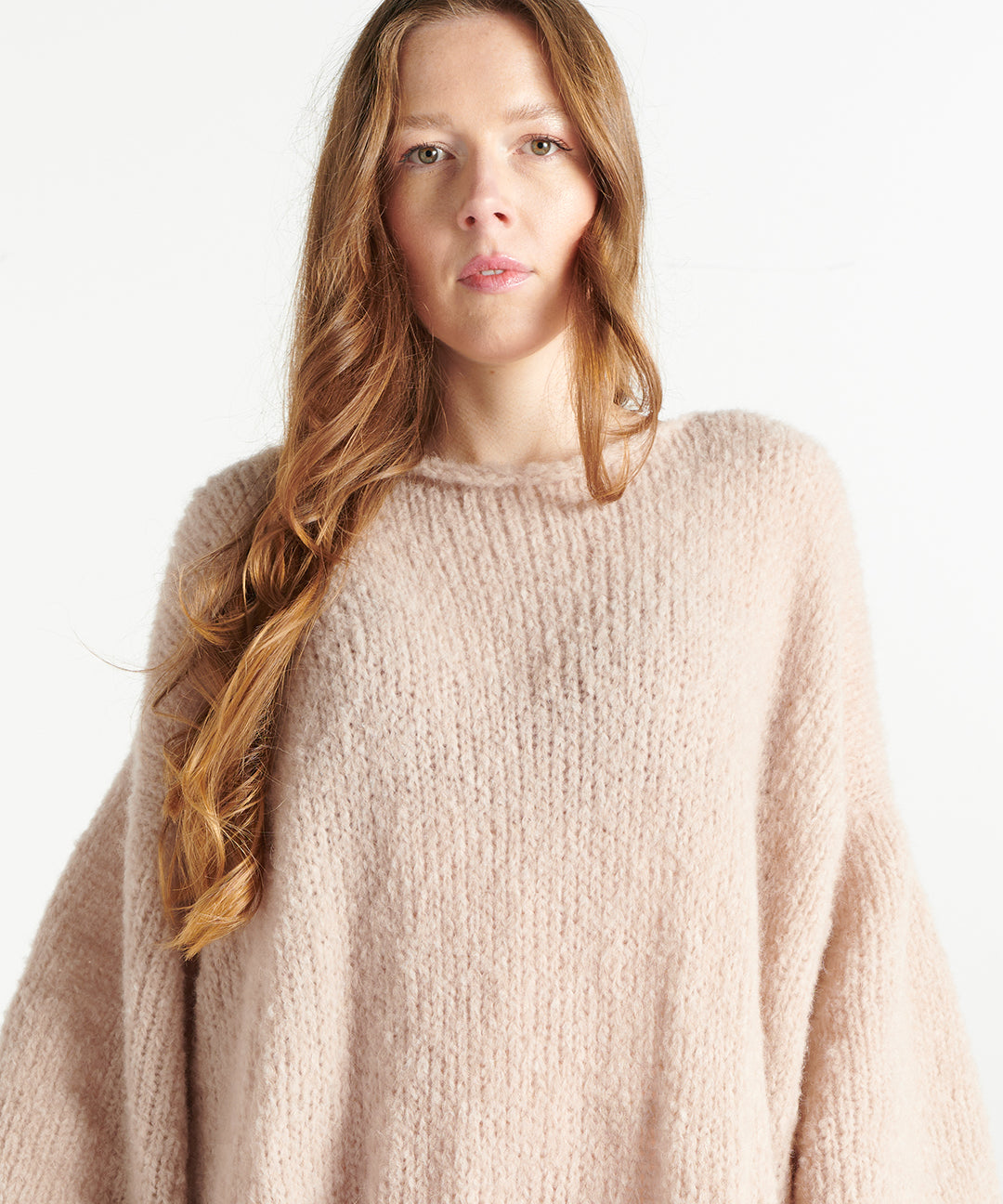 Alpaka Oversize Kleid – oatmilk