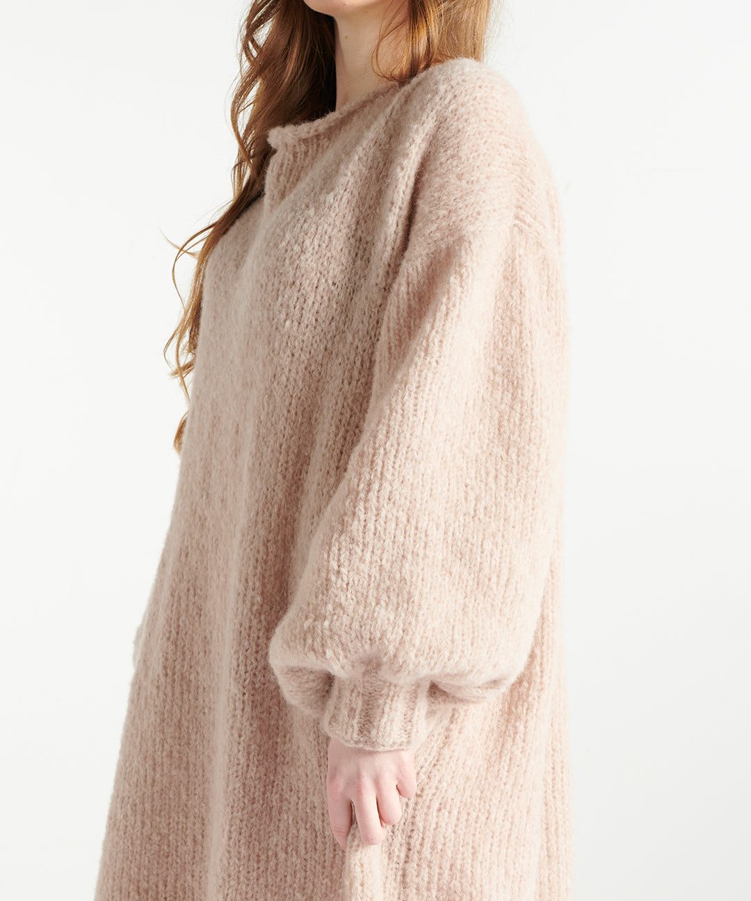 Alpaka Oversize Kleid – oatmilk