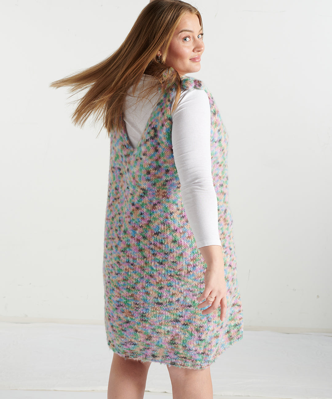 Alpaka Trägerkleid – pastell meliert