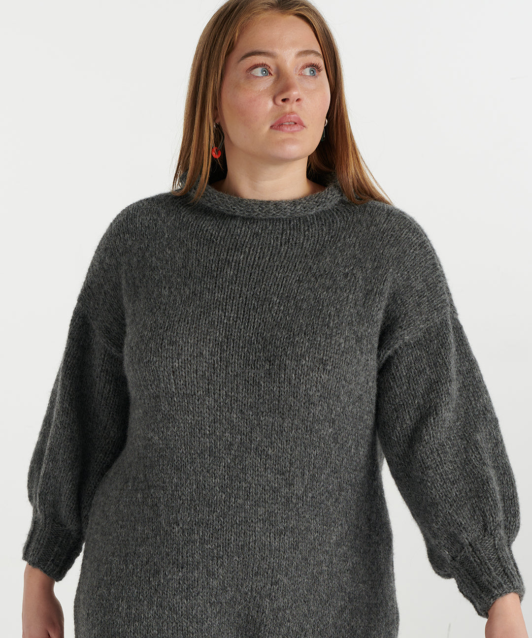 Baby Alpaka Kleid – anthrazit