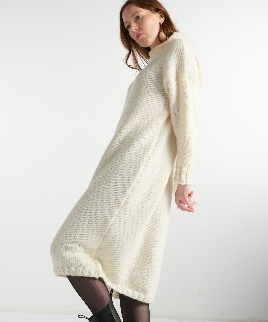 Baby Alpaka Kleid – creme