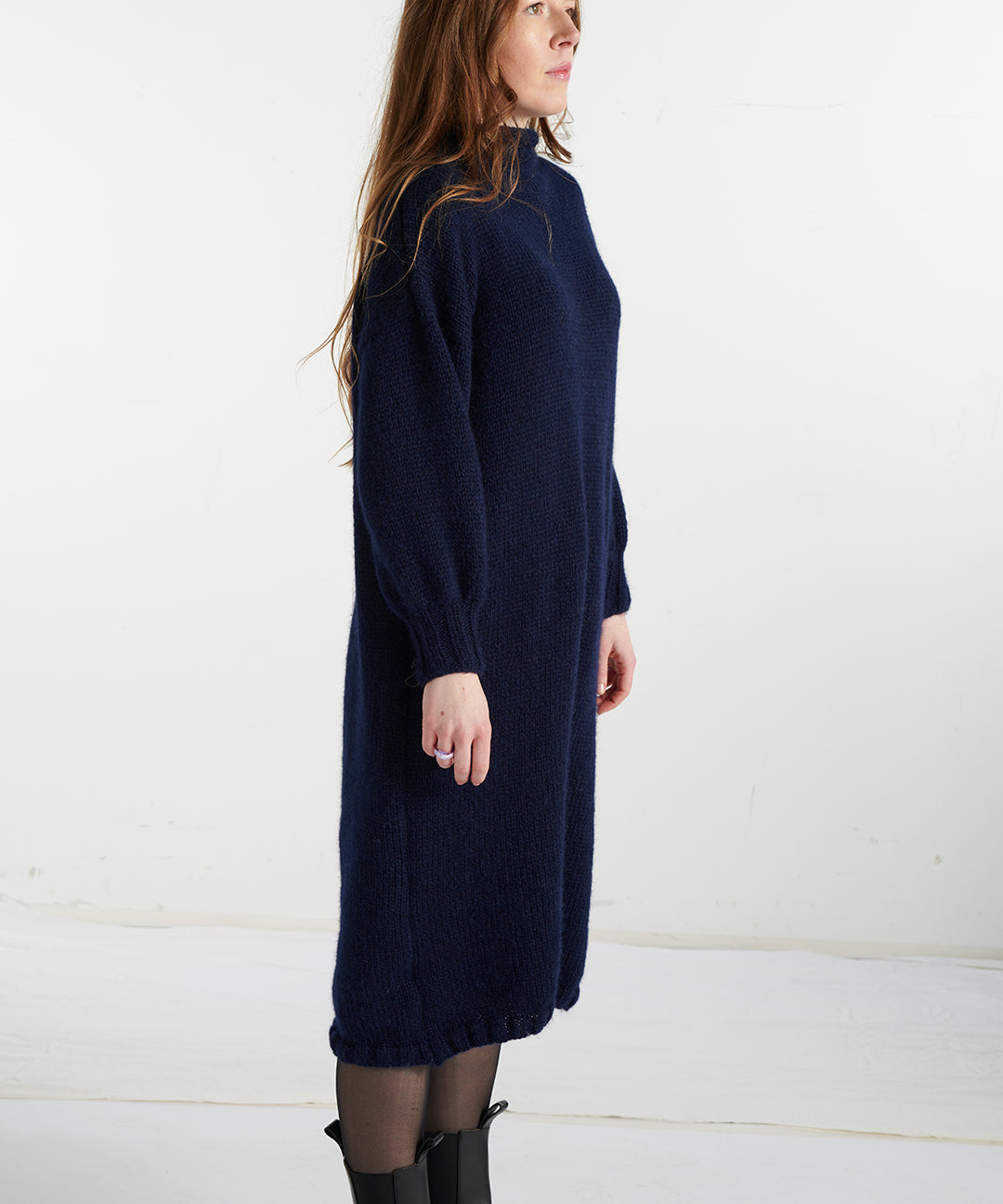 Baby Alpaka Kleid – dunkelblau