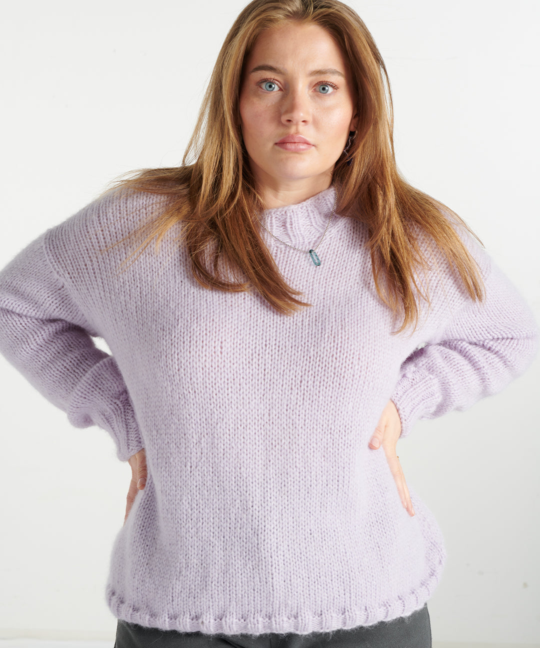 Baby Alpaka Pullover – flieder