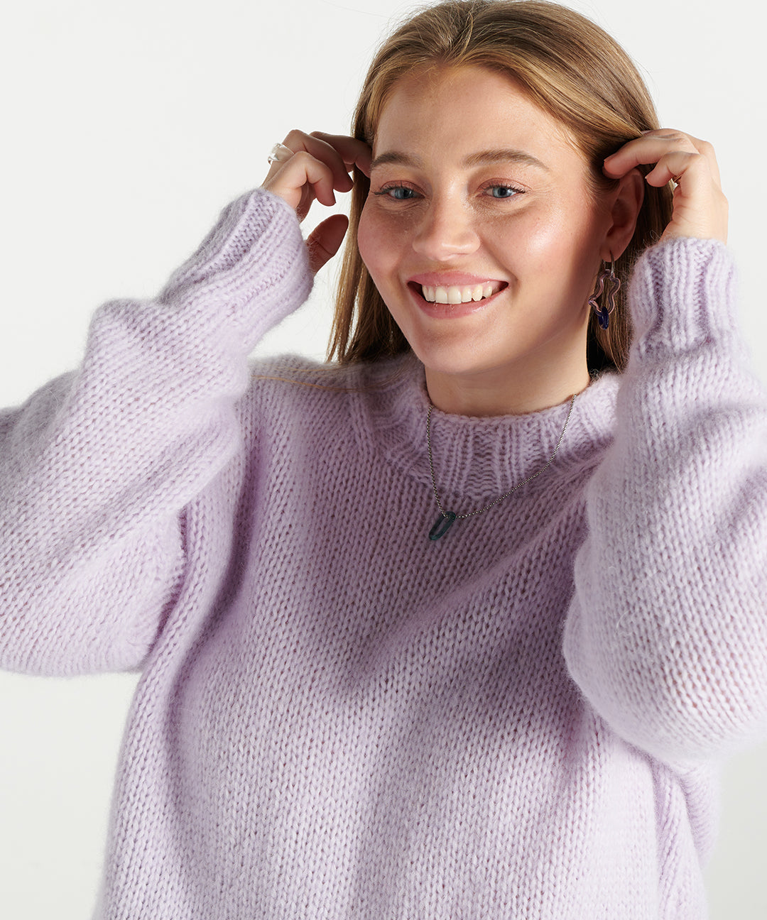 Baby Alpaka Pullover – flieder