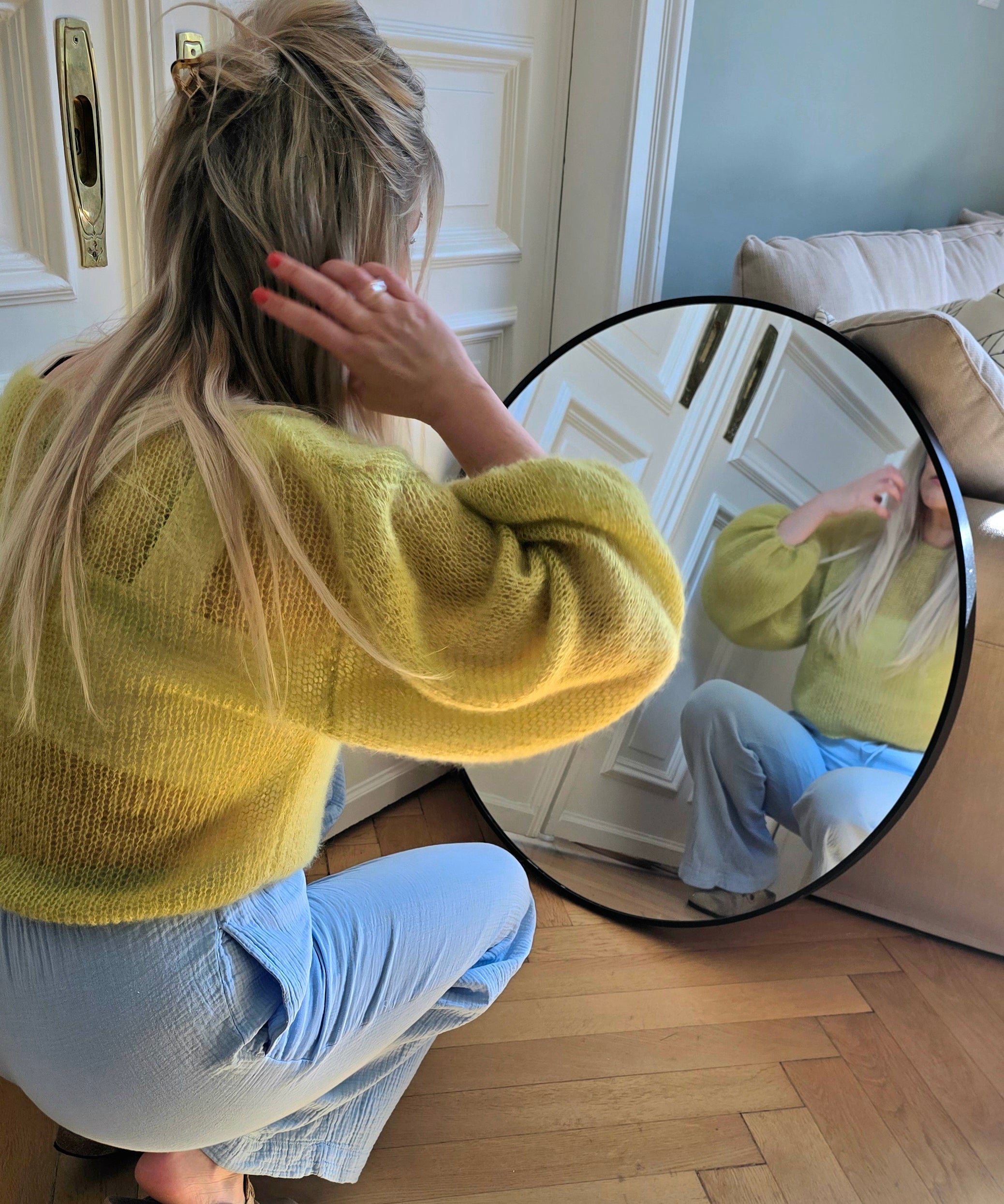 Mohair-Seide Pullover sun yellow