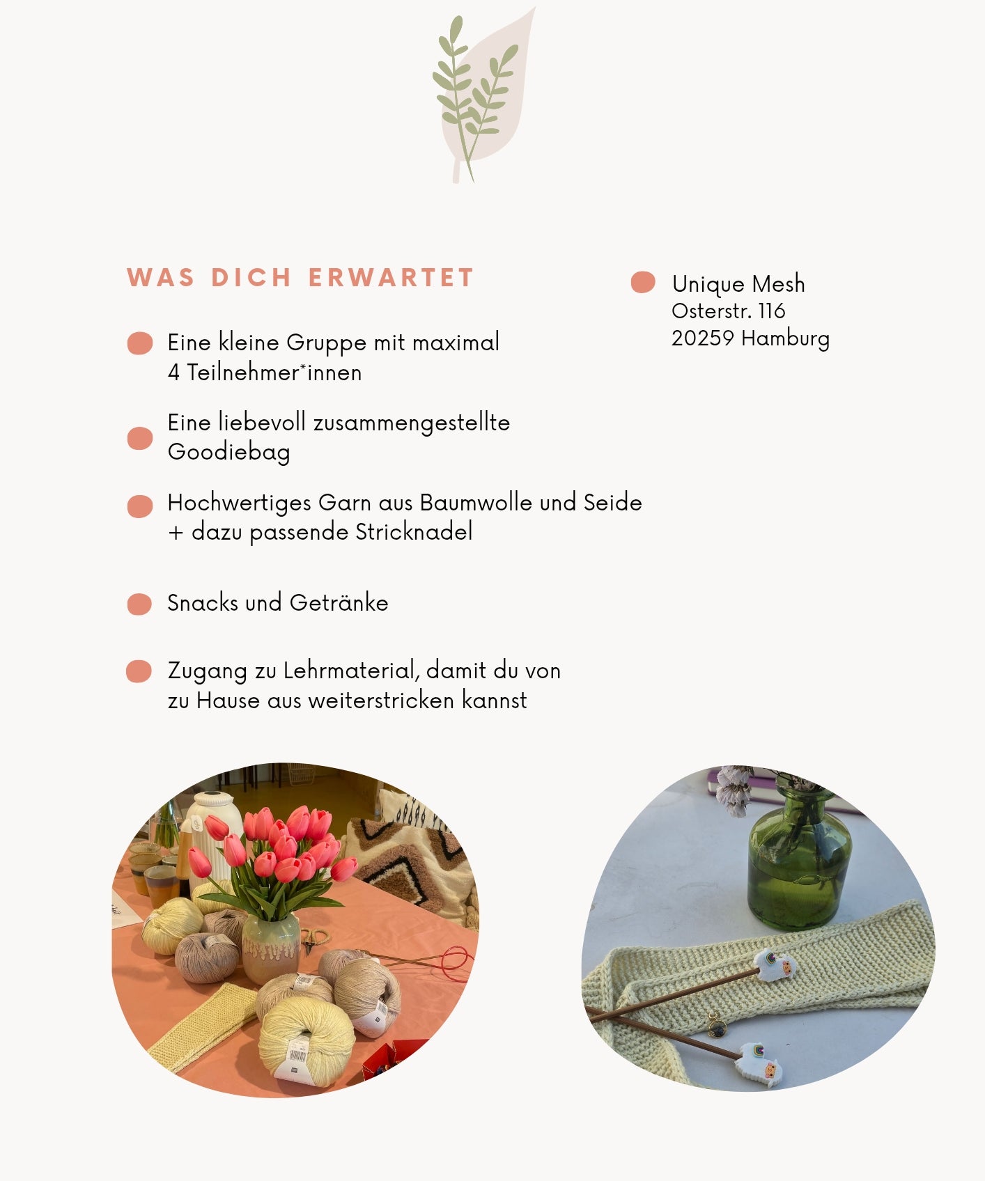 Strickworkshop für Anfängerinnen Mini Scarf