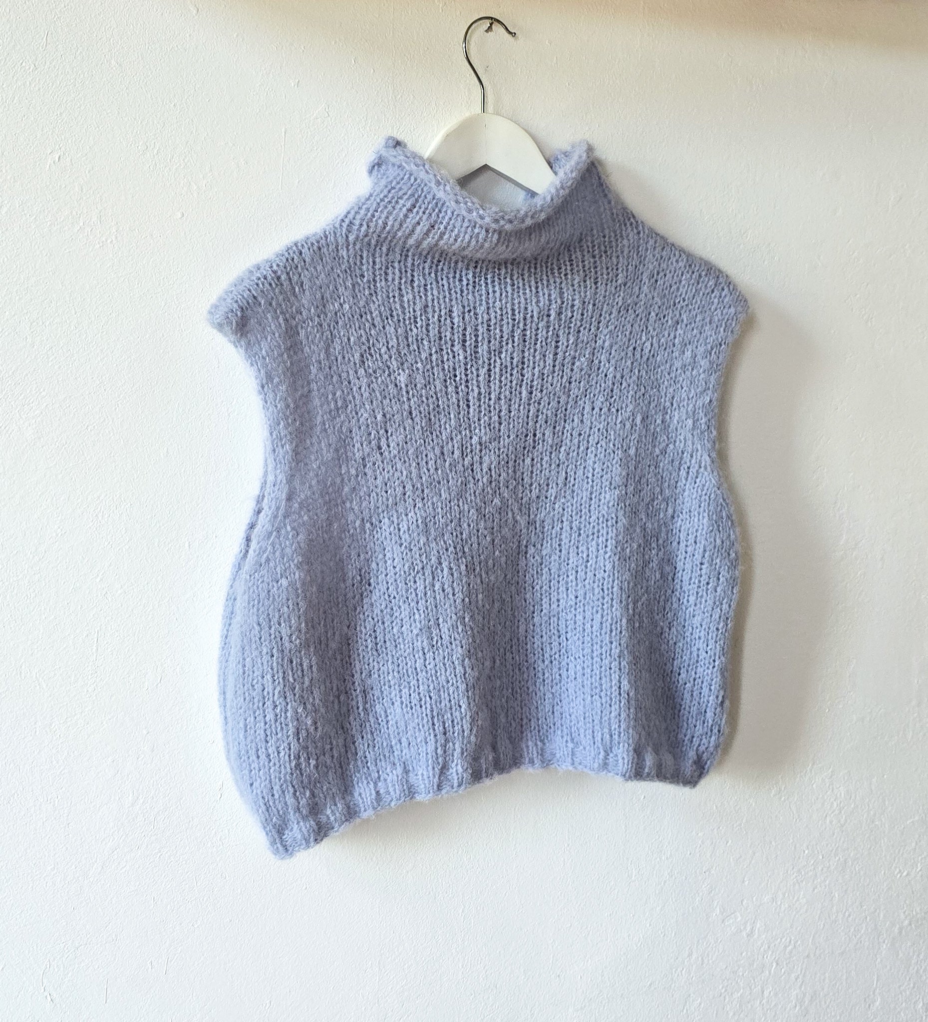 Alpaka Pullunder – hellblau