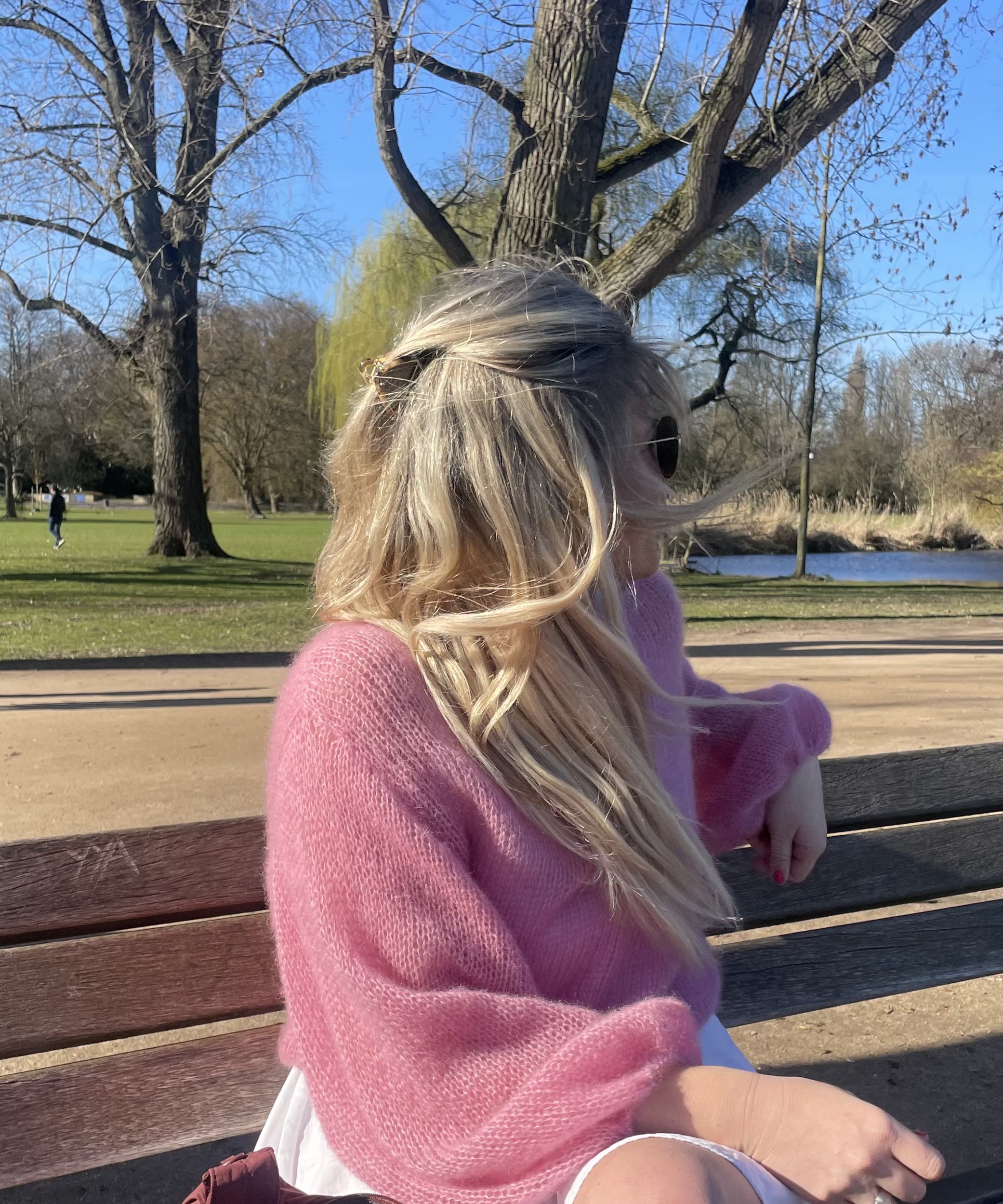 Mohair-Seide Pullover blush