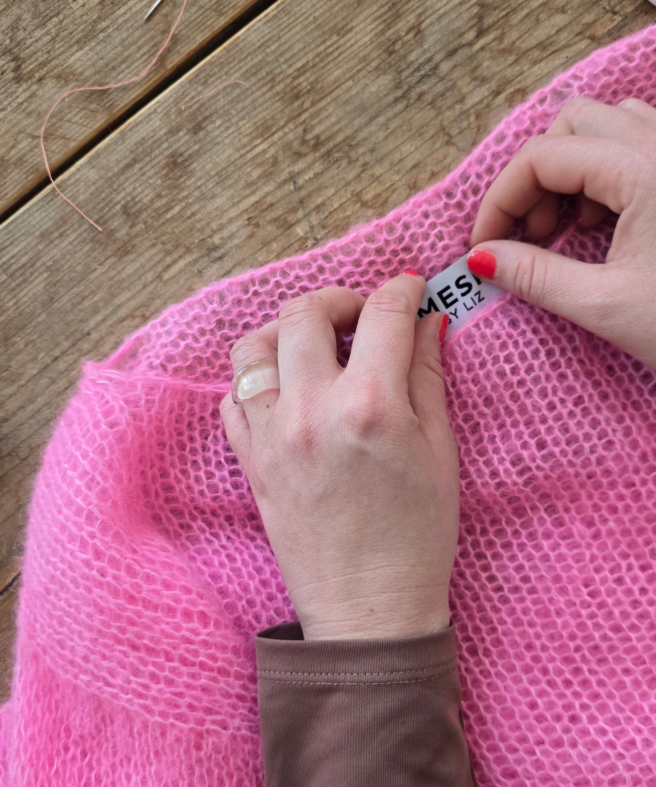 Mohair-Seide Pullover hot pink