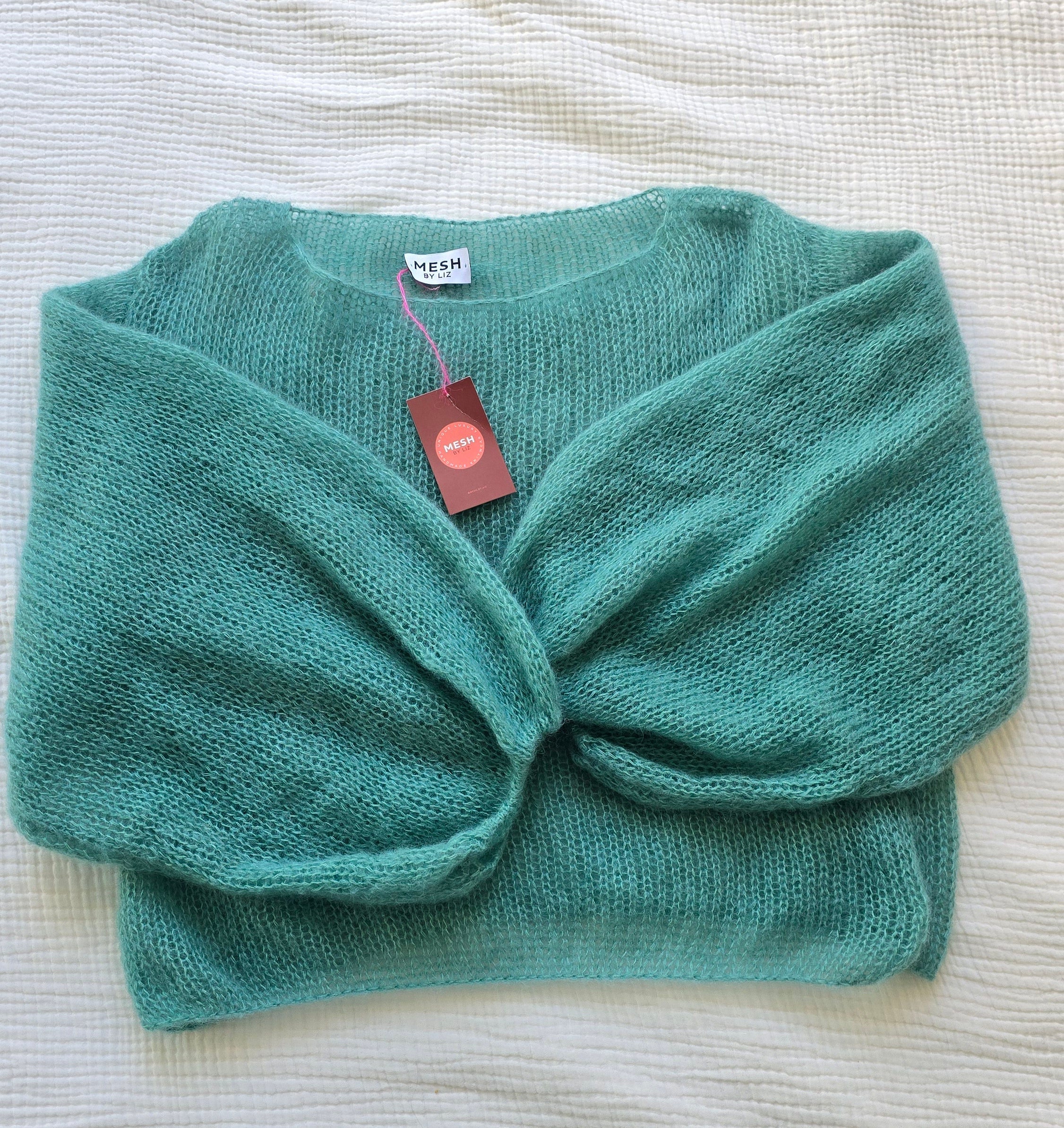 Mohair-Seide Pullover fresh mint