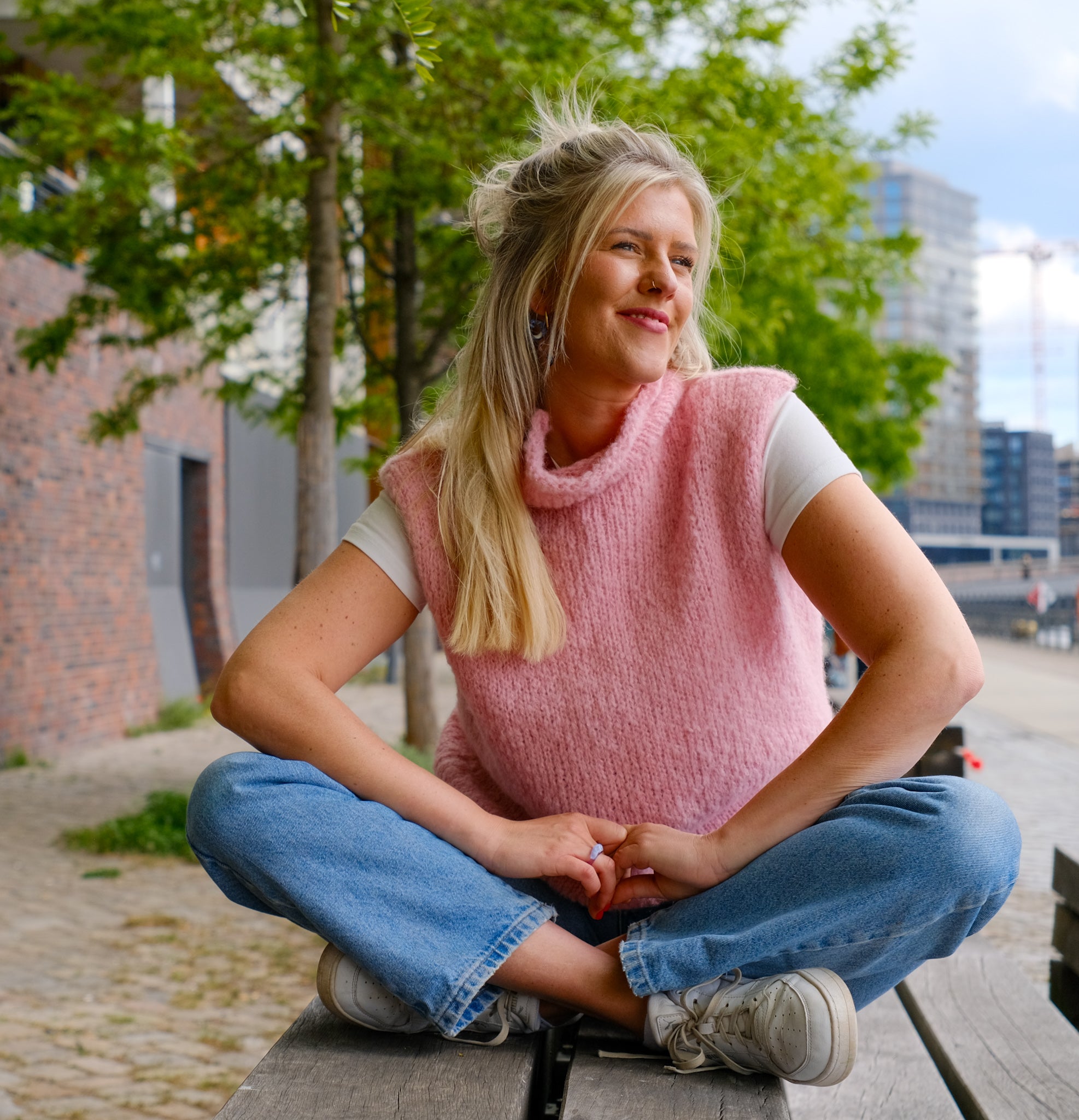 Alpaka Pullunder – rosa