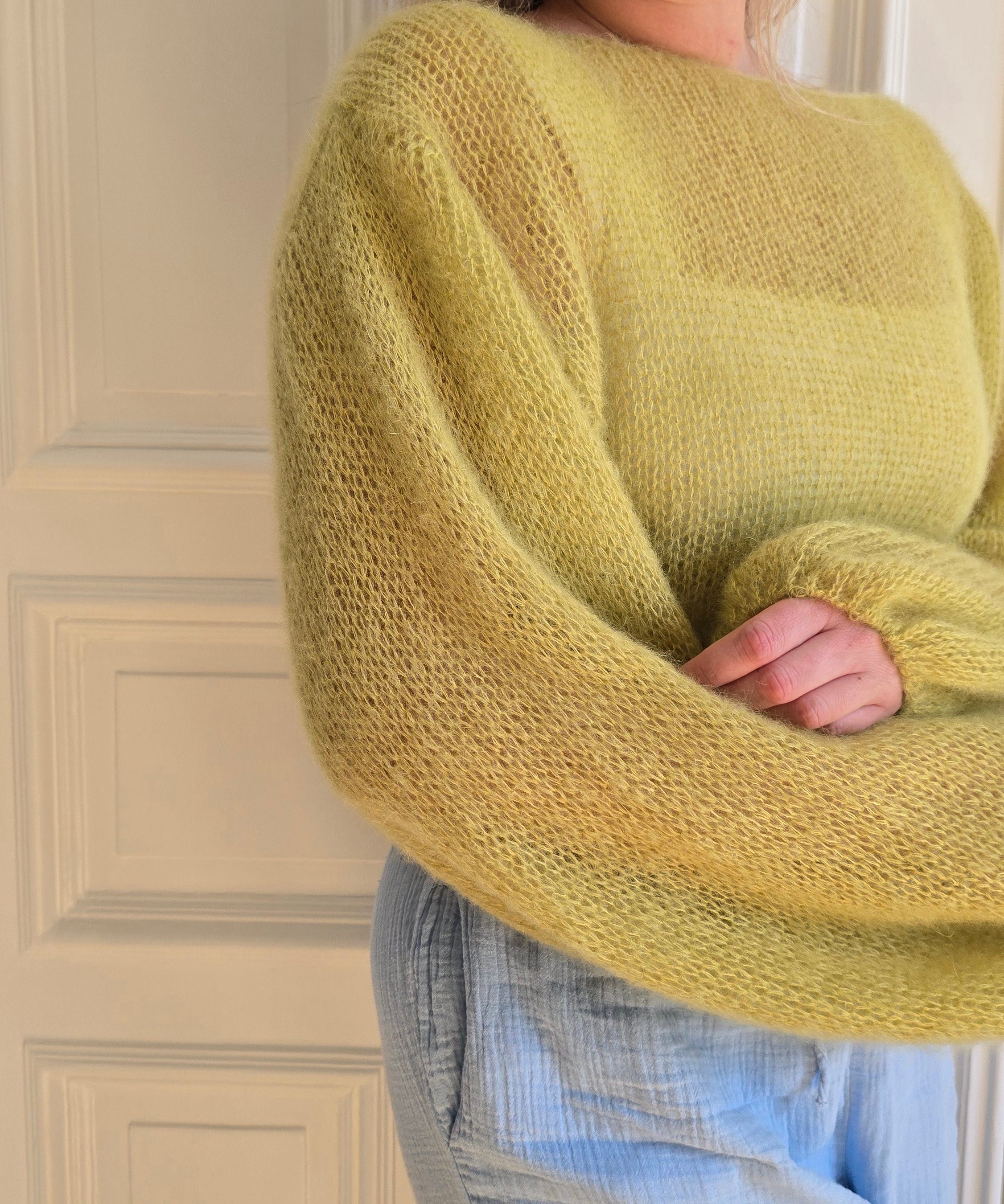 Mohair-Seide Pullover sun yellow