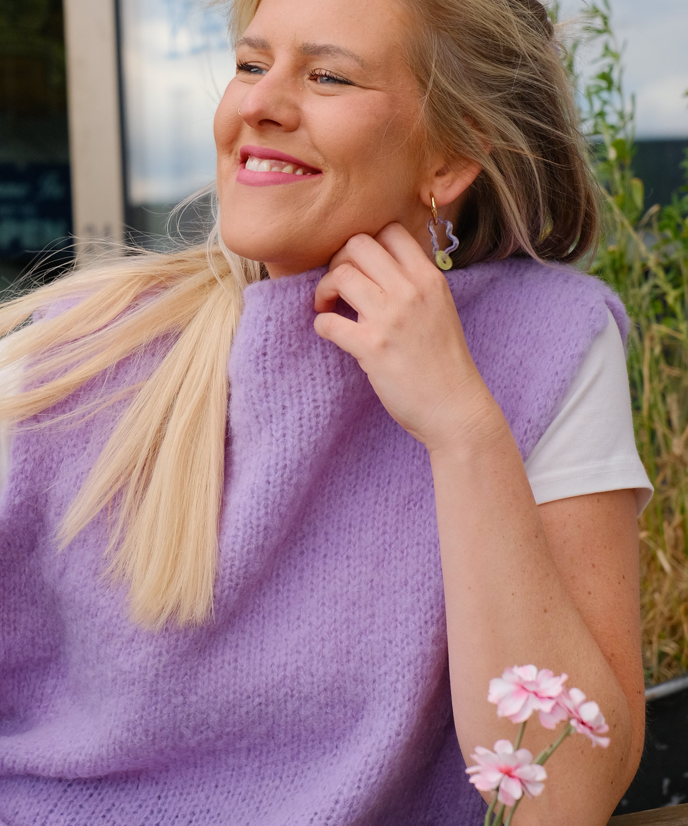 Alpaka Pullunder – lila