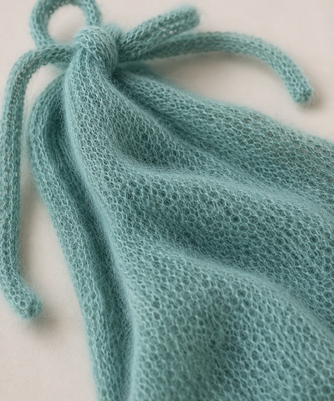 Stricktop mit Schleifen fresh mint